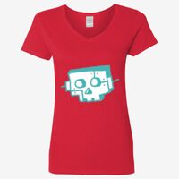 Ladies' Heavy Cotton™ V-Neck T-Shirt Thumbnail