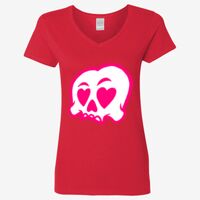 Ladies' Heavy Cotton™ V-Neck T-Shirt Thumbnail