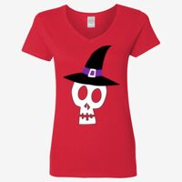 Ladies' Heavy Cotton™ V-Neck T-Shirt Thumbnail