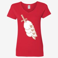 Ladies' Heavy Cotton™ V-Neck T-Shirt Thumbnail