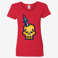 Ladies' Heavy Cotton™ V-Neck T-Shirt Thumbnail