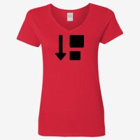 Ladies' Heavy Cotton™ V-Neck T-Shirt Thumbnail