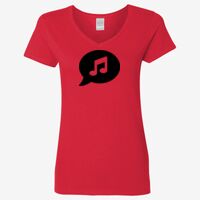 Ladies' Heavy Cotton™ V-Neck T-Shirt Thumbnail