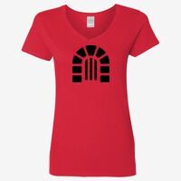 Ladies' Heavy Cotton™ V-Neck T-Shirt Thumbnail