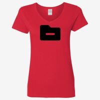 Ladies' Heavy Cotton™ V-Neck T-Shirt Thumbnail