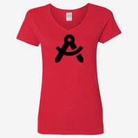 Ladies' Heavy Cotton™ V-Neck T-Shirt Thumbnail