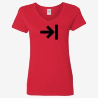 Ladies' Heavy Cotton™ V-Neck T-Shirt Thumbnail