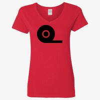 Ladies' Heavy Cotton™ V-Neck T-Shirt Thumbnail