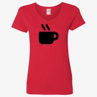 Ladies' Heavy Cotton™ V-Neck T-Shirt Thumbnail