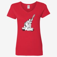 Ladies' Heavy Cotton™ V-Neck T-Shirt Thumbnail