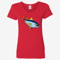 Ladies' Heavy Cotton™ V-Neck T-Shirt Thumbnail