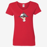 Ladies' Heavy Cotton™ V-Neck T-Shirt Thumbnail