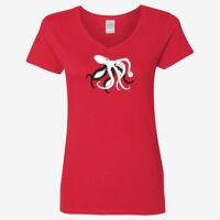 Ladies' Heavy Cotton™ V-Neck T-Shirt Thumbnail