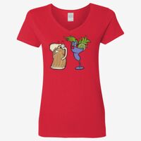 Ladies' Heavy Cotton™ V-Neck T-Shirt Thumbnail