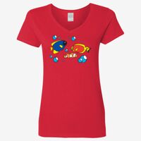 Ladies' Heavy Cotton™ V-Neck T-Shirt Thumbnail