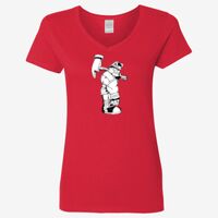 Ladies' Heavy Cotton™ V-Neck T-Shirt Thumbnail