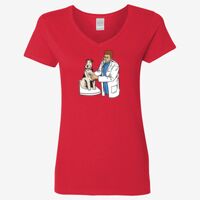 Ladies' Heavy Cotton™ V-Neck T-Shirt Thumbnail