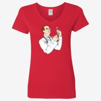 Ladies' Heavy Cotton™ V-Neck T-Shirt Thumbnail