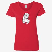 Ladies' Heavy Cotton™ V-Neck T-Shirt Thumbnail