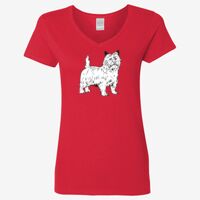 Ladies' Heavy Cotton™ V-Neck T-Shirt Thumbnail