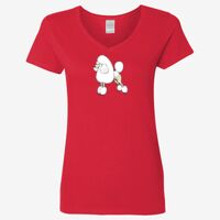 Ladies' Heavy Cotton™ V-Neck T-Shirt Thumbnail