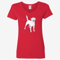 Ladies' Heavy Cotton™ V-Neck T-Shirt Thumbnail