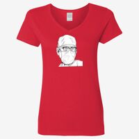 Ladies' Heavy Cotton™ V-Neck T-Shirt Thumbnail