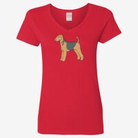 Ladies' Heavy Cotton™ V-Neck T-Shirt Thumbnail