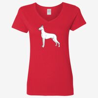 Ladies' Heavy Cotton™ V-Neck T-Shirt Thumbnail