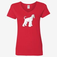 Ladies' Heavy Cotton™ V-Neck T-Shirt Thumbnail