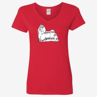 Ladies' Heavy Cotton™ V-Neck T-Shirt Thumbnail