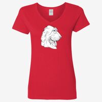 Ladies' Heavy Cotton™ V-Neck T-Shirt Thumbnail