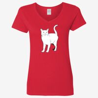 Ladies' Heavy Cotton™ V-Neck T-Shirt Thumbnail