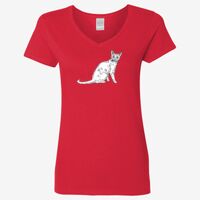 Ladies' Heavy Cotton™ V-Neck T-Shirt Thumbnail