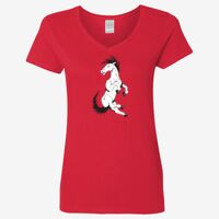 Ladies' Heavy Cotton™ V-Neck T-Shirt Thumbnail