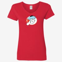 Ladies' Heavy Cotton™ V-Neck T-Shirt Thumbnail