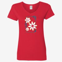 Ladies' Heavy Cotton™ V-Neck T-Shirt Thumbnail