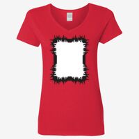 Ladies' Heavy Cotton™ V-Neck T-Shirt Thumbnail