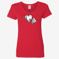 Ladies' Heavy Cotton™ V-Neck T-Shirt Thumbnail