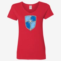 Ladies' Heavy Cotton™ V-Neck T-Shirt Thumbnail