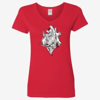 Ladies' Heavy Cotton™ V-Neck T-Shirt Thumbnail