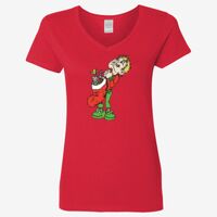 Ladies' Heavy Cotton™ V-Neck T-Shirt Thumbnail