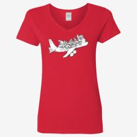 Ladies' Heavy Cotton™ V-Neck T-Shirt Thumbnail