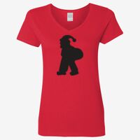 Ladies' Heavy Cotton™ V-Neck T-Shirt Thumbnail