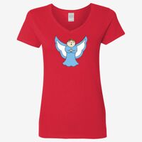 Ladies' Heavy Cotton™ V-Neck T-Shirt Thumbnail