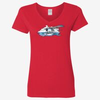 Ladies' Heavy Cotton™ V-Neck T-Shirt Thumbnail