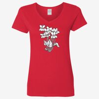 Ladies' Heavy Cotton™ V-Neck T-Shirt Thumbnail