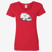 Ladies' Heavy Cotton™ V-Neck T-Shirt Thumbnail