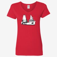 Ladies' Heavy Cotton™ V-Neck T-Shirt Thumbnail