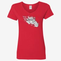 Ladies' Heavy Cotton™ V-Neck T-Shirt Thumbnail